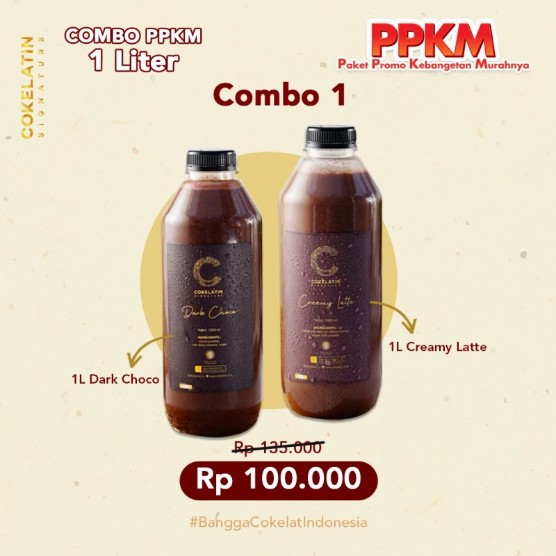 Minuman cokelat Dark Choco dan Creamy Latte Family pack 1 liter