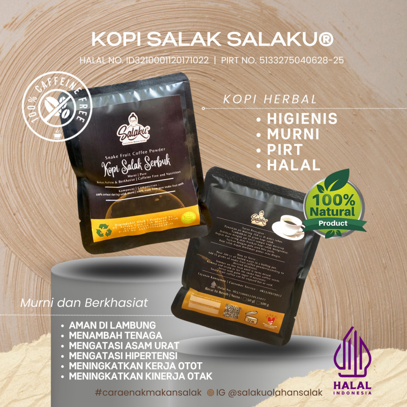 Serbuk Kopi Biji Salak Murni SALAKU®️