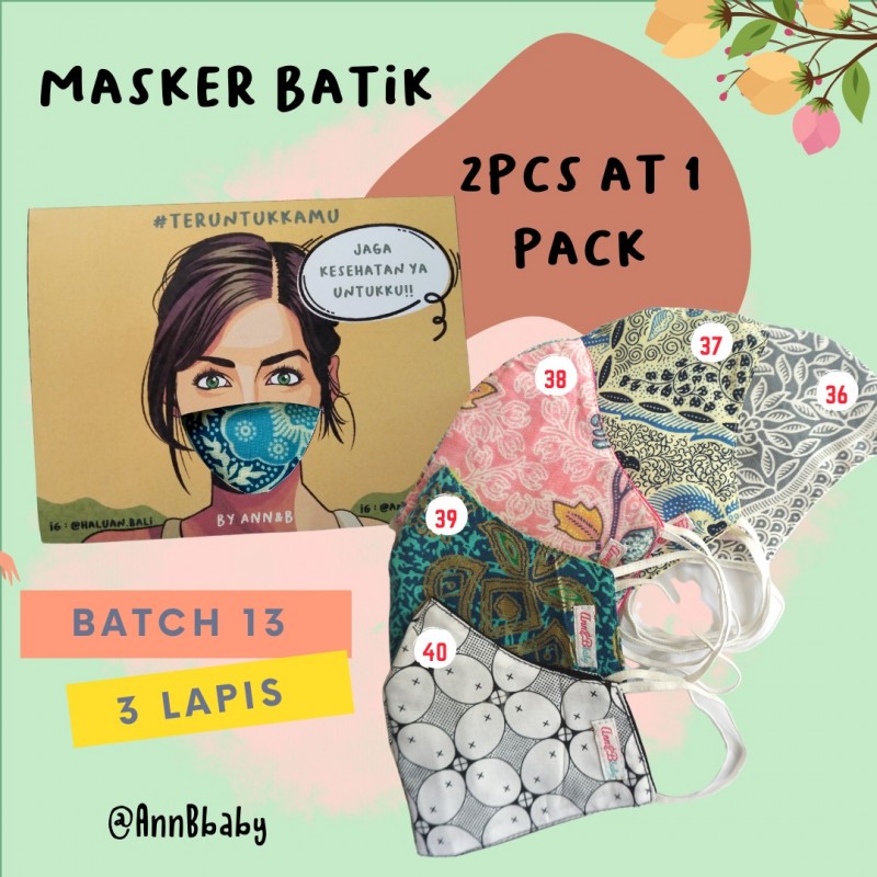 Masker Kain Batik ( untuk 2 pcs )