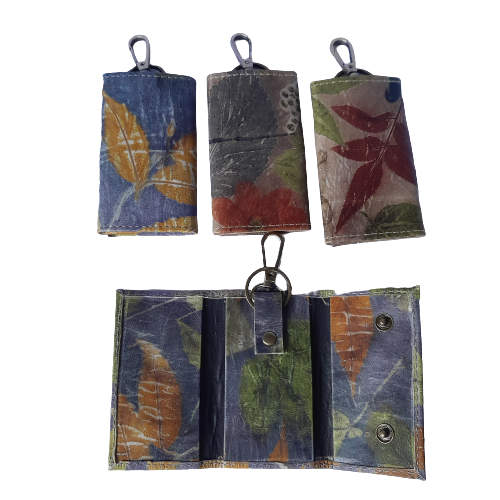 Gantungan Kunci Kulit Ecoprint I Dompet STNK