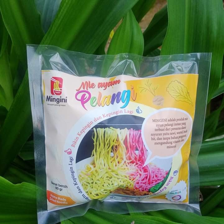 Mingini mie ayam pelangi instan