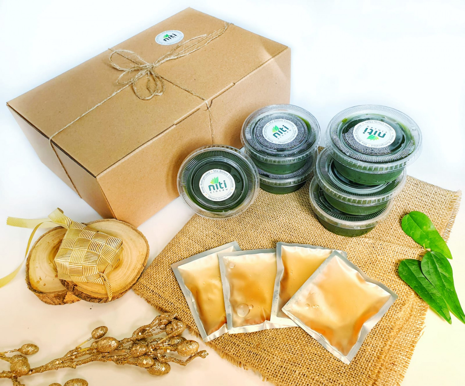 Hampers Sehat: 12 cup Cincau Murni Organik @200ml