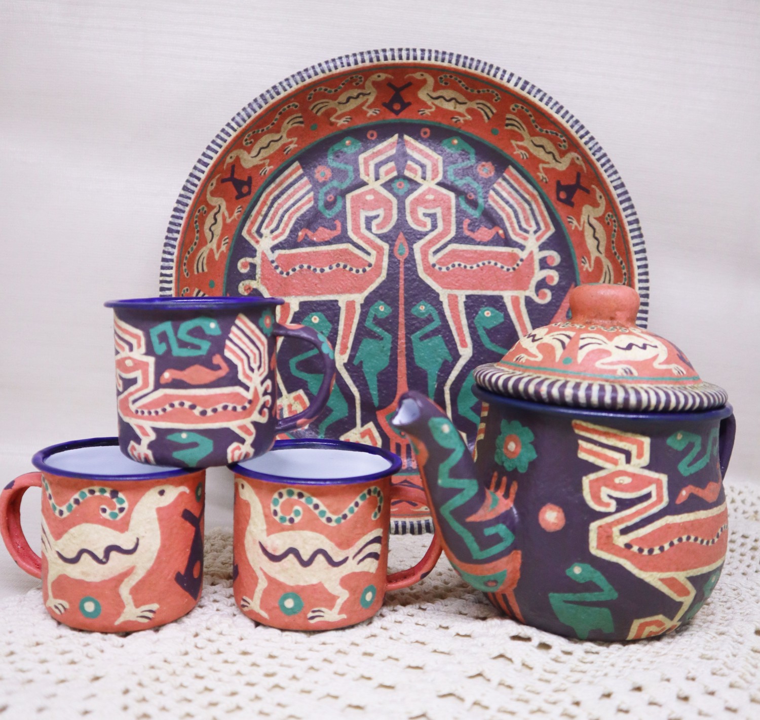 Teko Mini Set - Motif Ikat