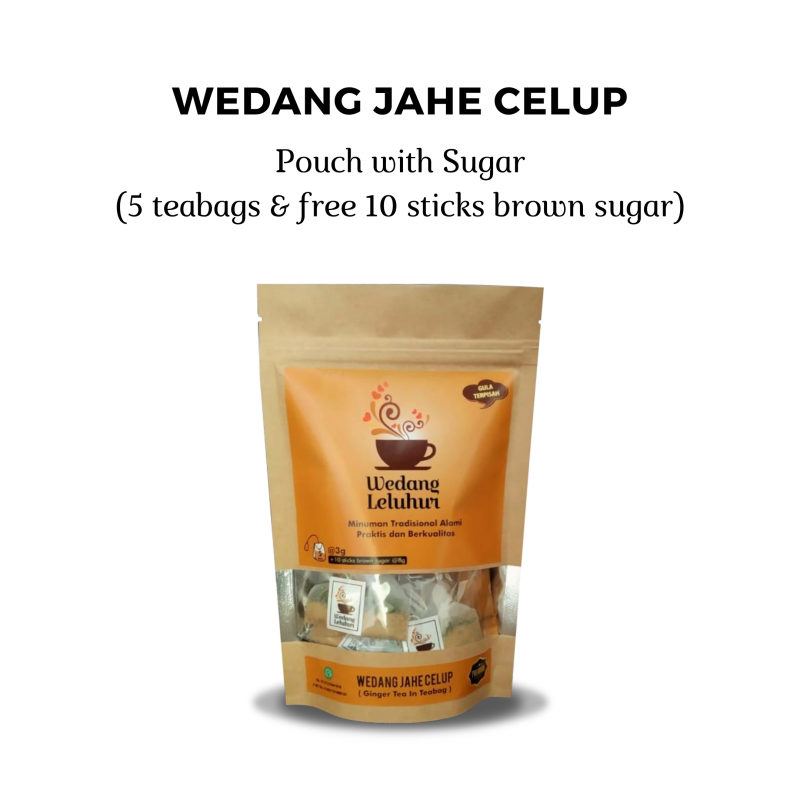 Minuman / Wedang Jahe Celup (Pouch Gula Terpisah)